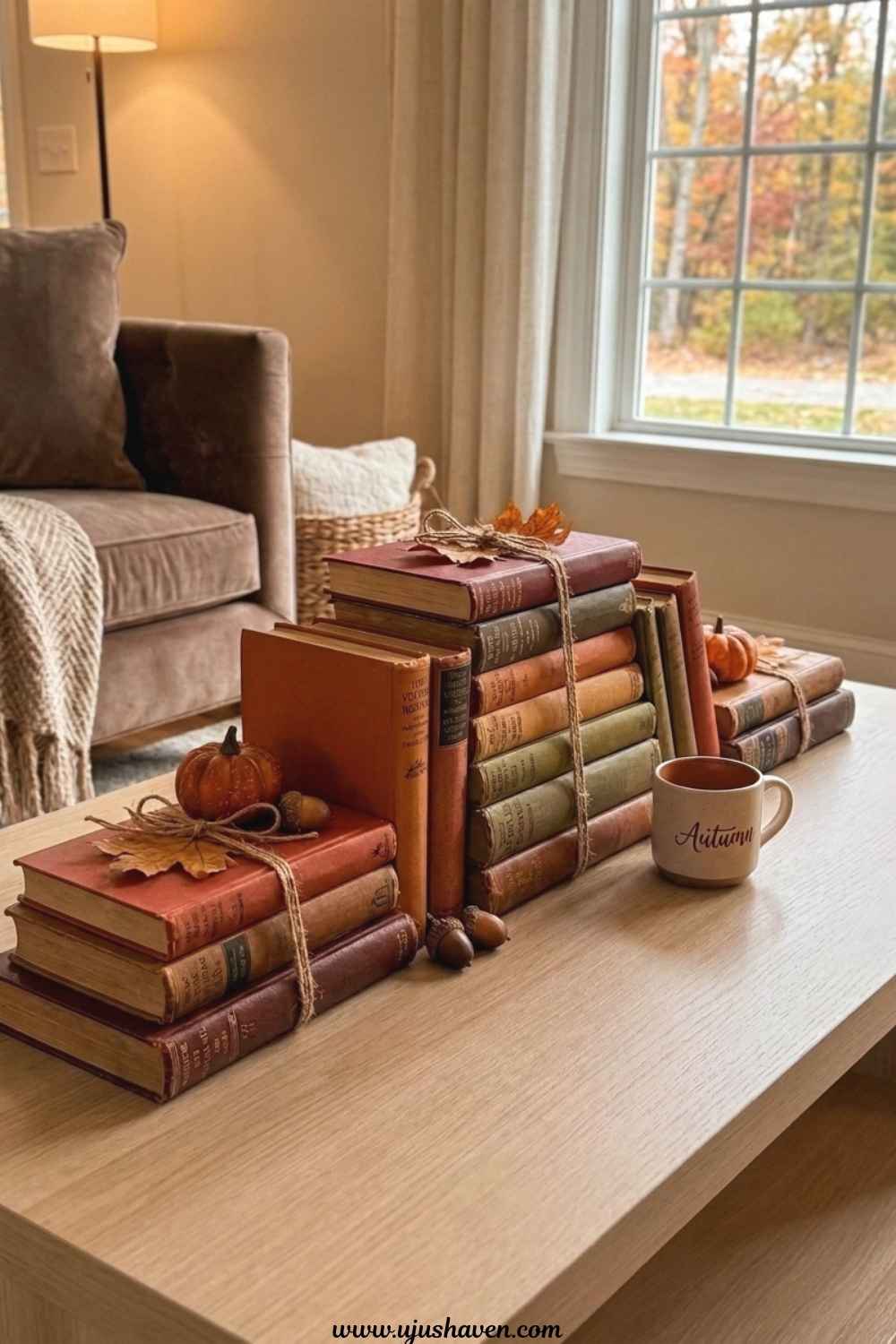 A-Stack-of-Vintage-Books-That-Adds-Character-Fall-Coffee-Table-Decor-Ideas