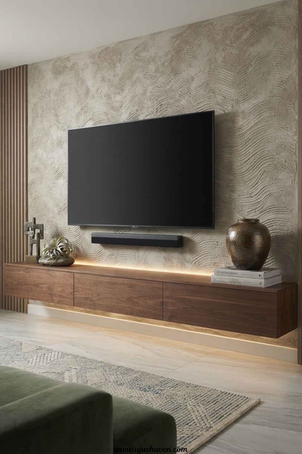 Add-Texture-Around-the-TV-to-Soften-the-Screen.