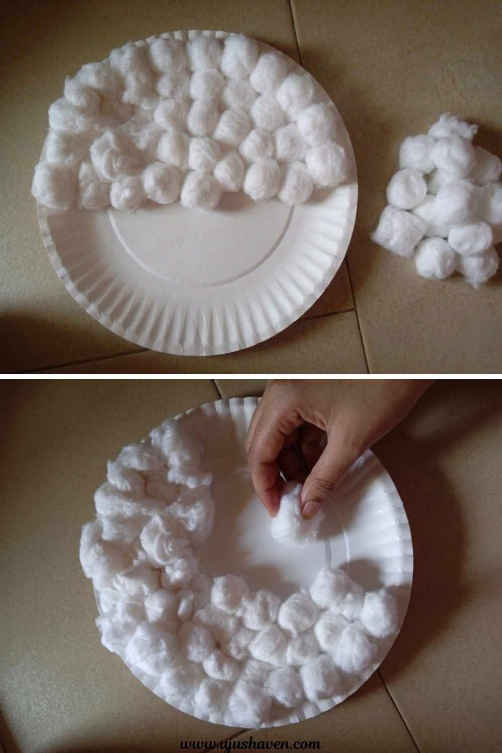 Cover-the-Plate-with-Cotton-Balls