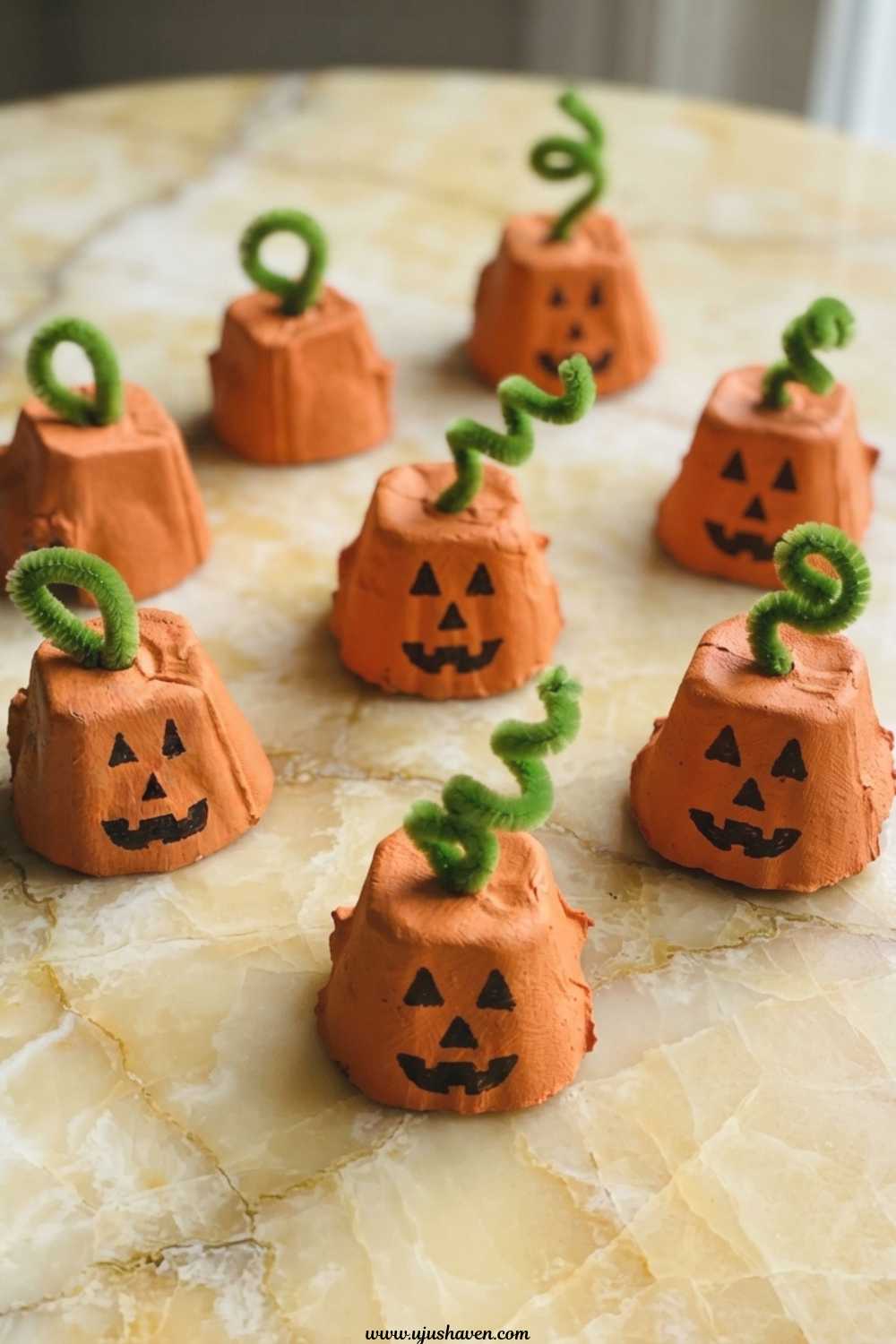 Egg-Carton-Pumpkins