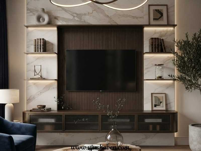 How-to-Decorate-Around-a-Wall-Mounted-TV.