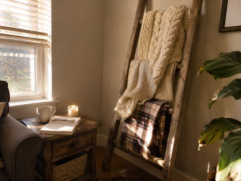 How-to-Style-a-Blanket-Ladder-in-the-Living-Room