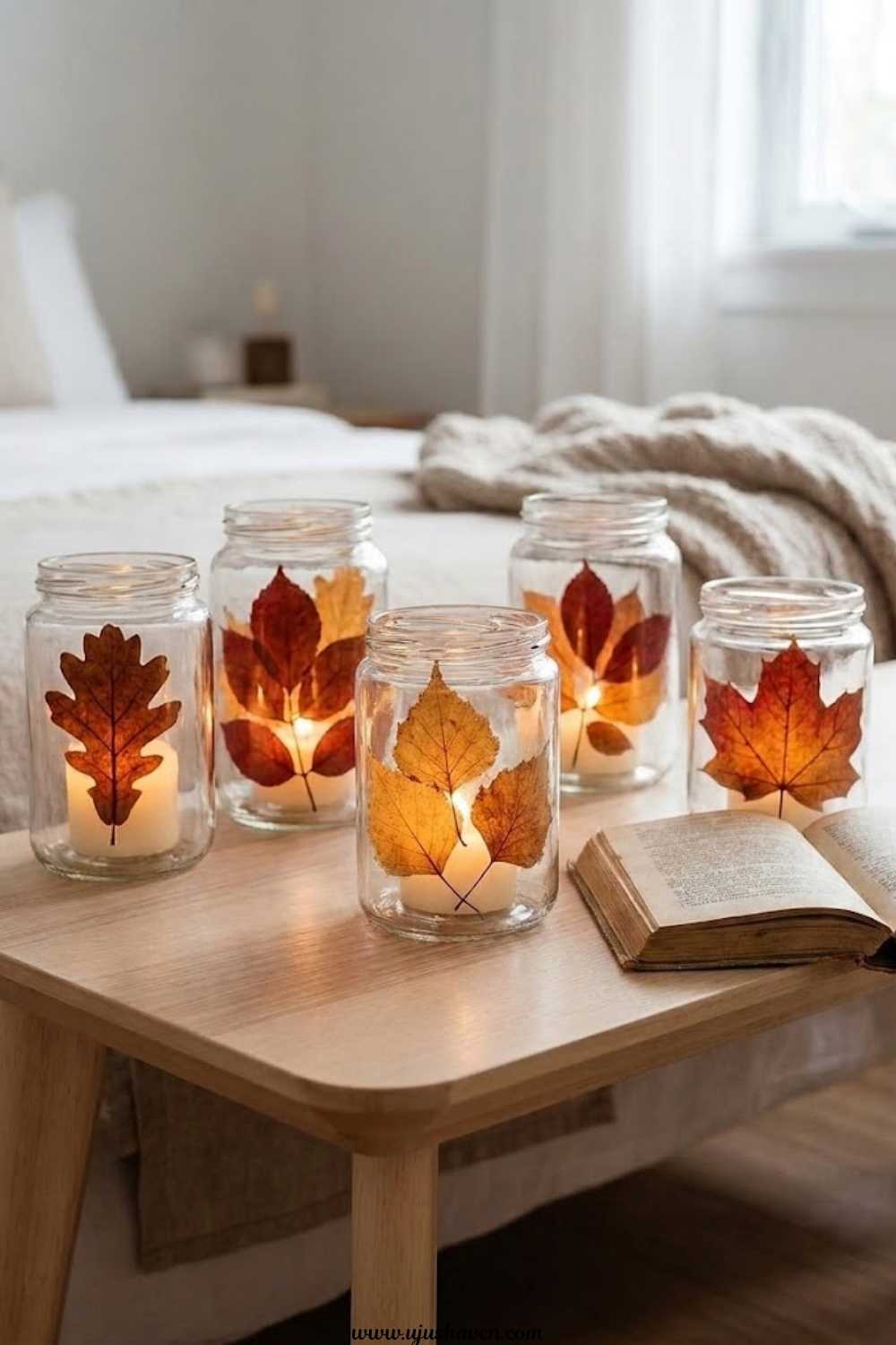 Leaf-Silhouette-Candle-Jars-Fall-Leaf-Crafts-for-Adults.