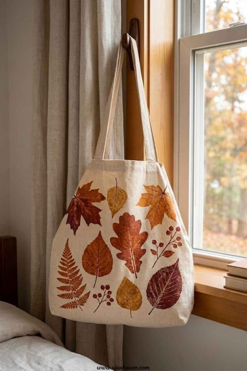 Leaf-Stamped-Tote-Bag-Fall-Leaf-Crafts-for-Adults.
