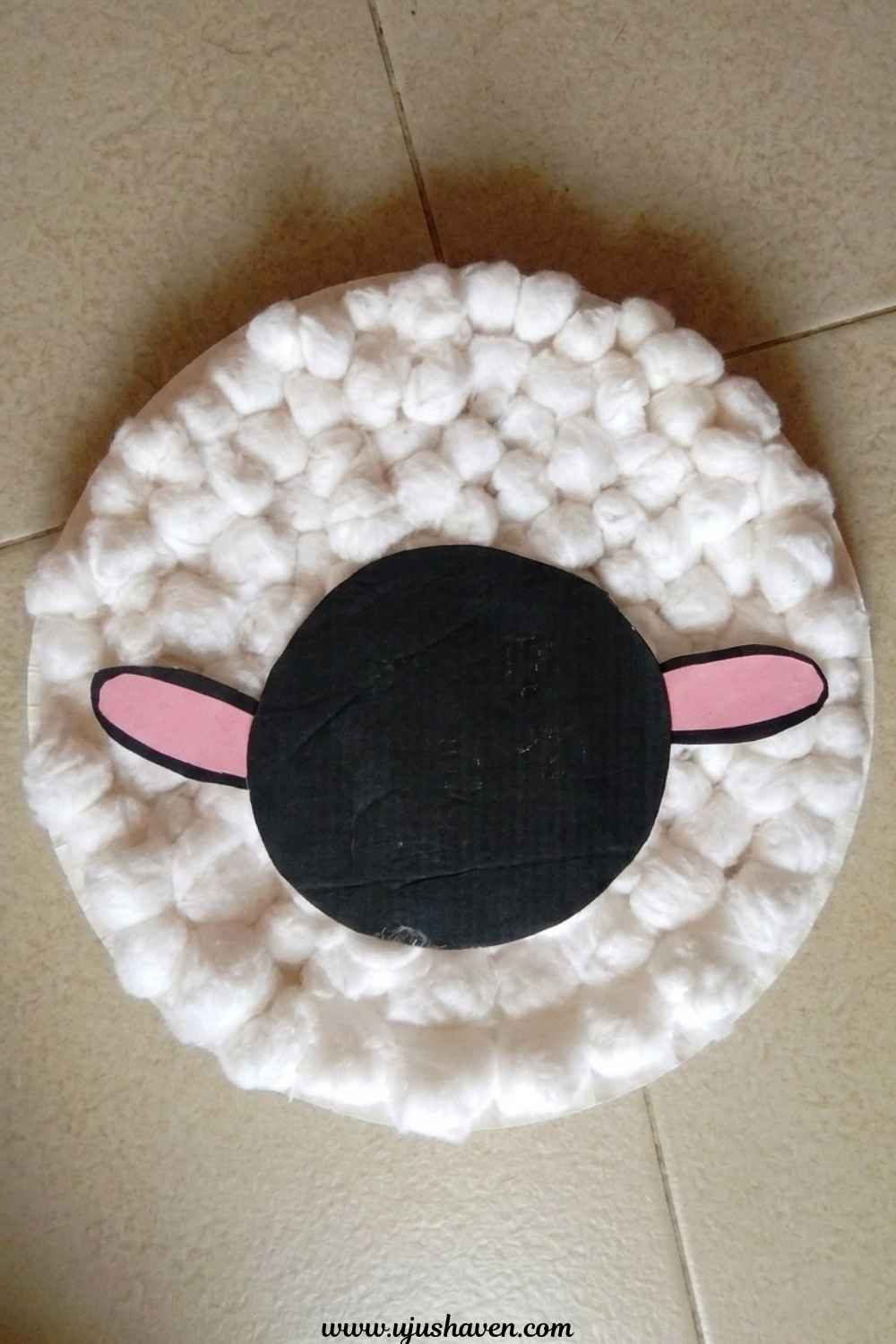 Make-the-Ears-Paper Plate Sheep Craft