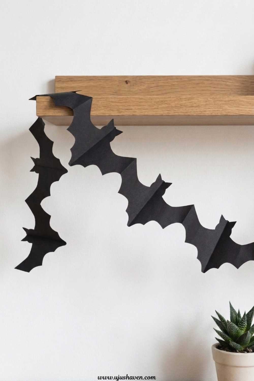 Paper-Bat-Garland-Easy-Dollar-Tree-Halloween-Crafts