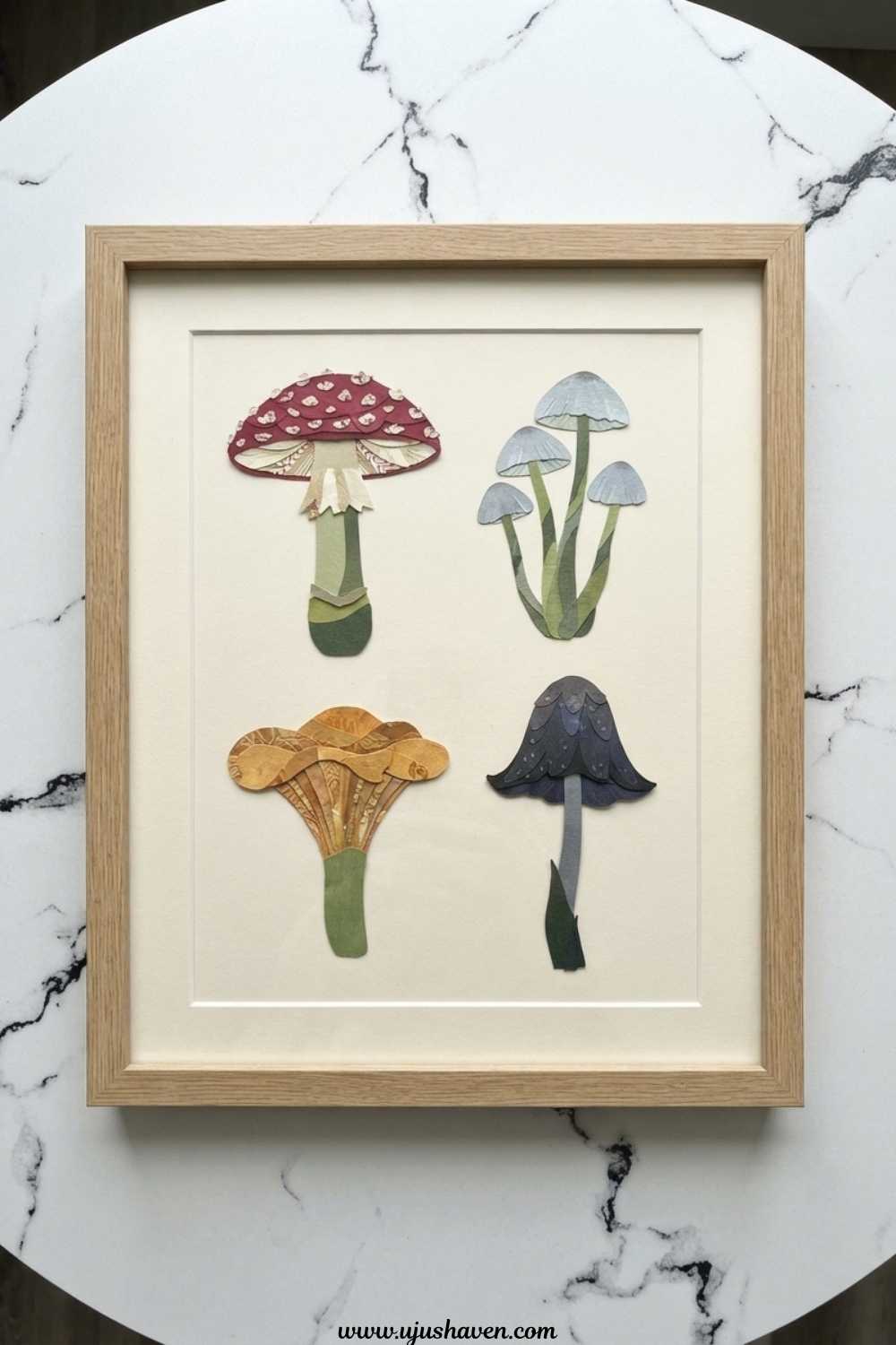 Pressed-Paper-Mushroom-Botanical-Art-Mushroom-Crafts-for-Adults