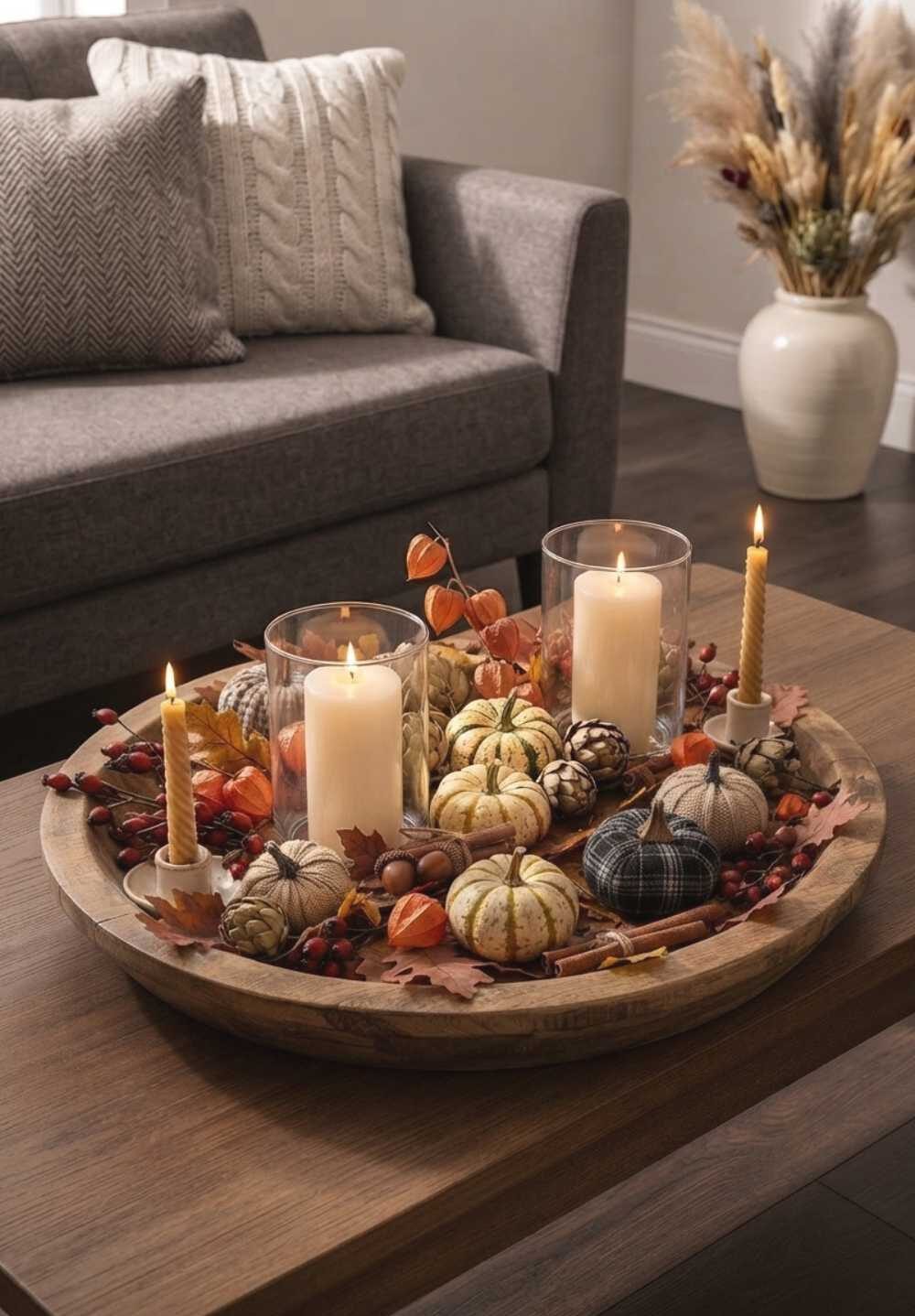 The-Tray-Trick-for-Your-Coffee-Table-Simple-Fall-Decor-Ideas-for-Small-Apartment.