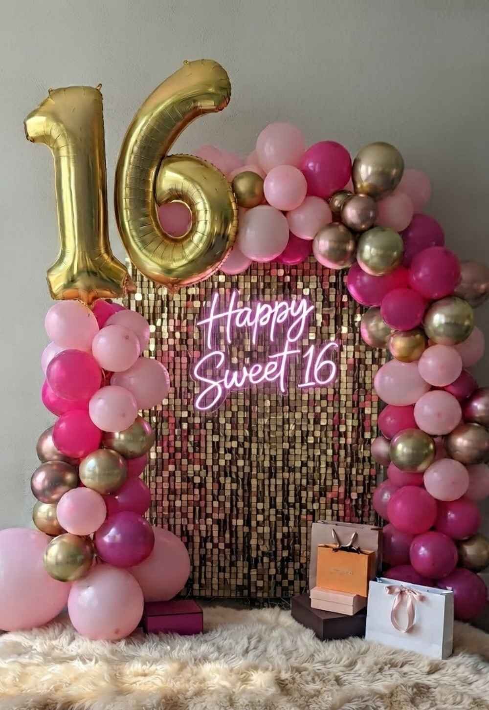 Create-a-Balloon-Backdrop-in-Her-Favorite-Colors-Sweet-16-Party-Decor-Ideas