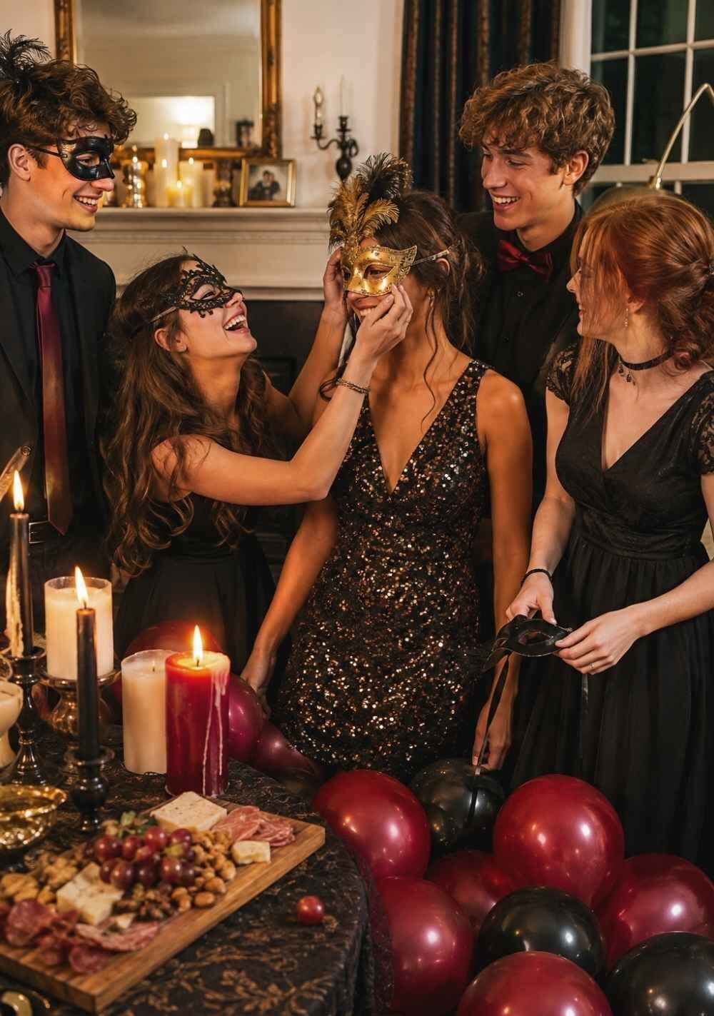 Dark-Masquerade-Ball-Halloween-Party-Ideas-for-Teens