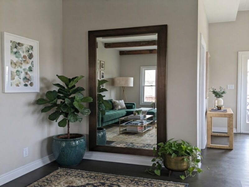 How-to-Decorate-Around-a-Large-Mirror