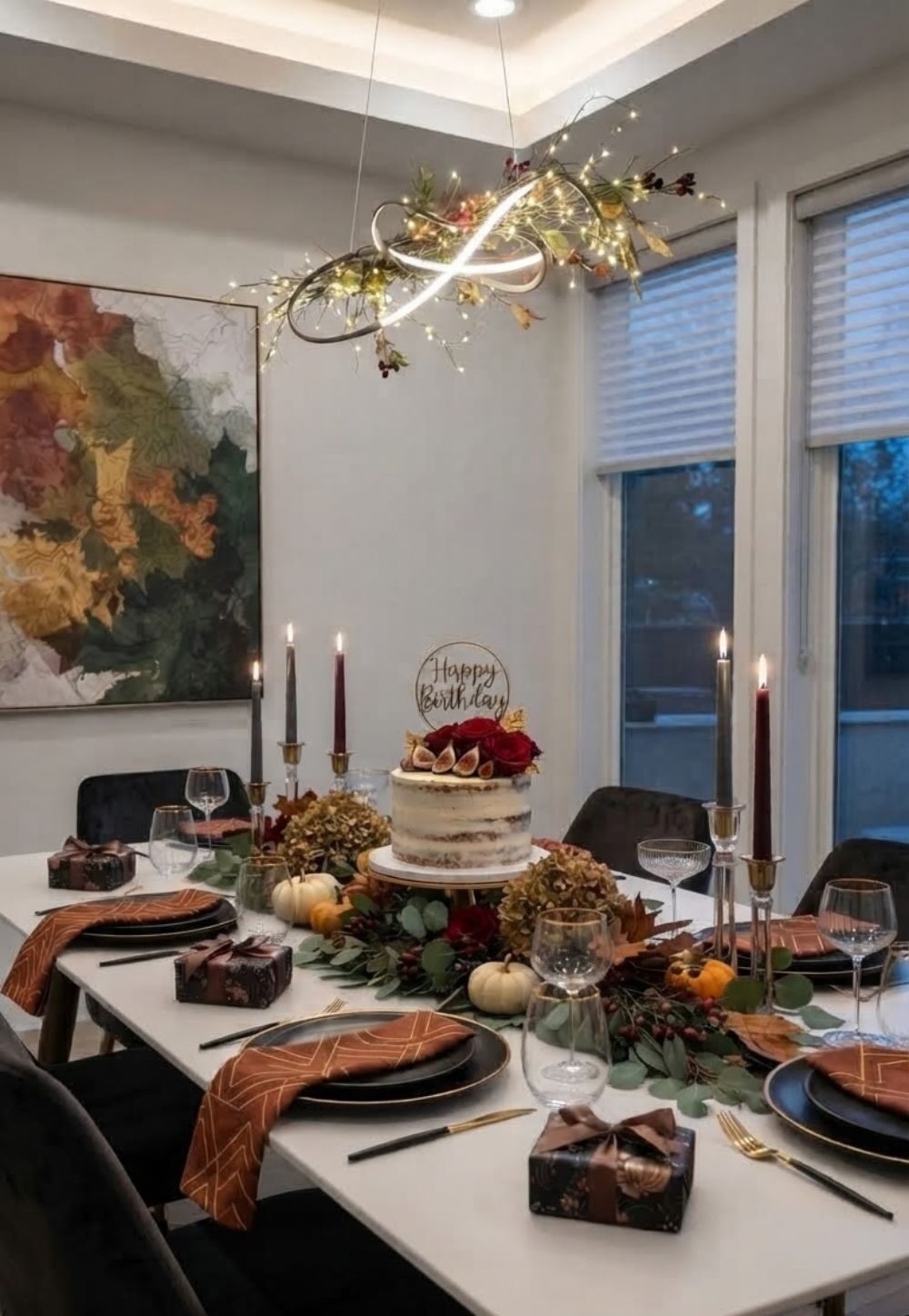 Cozy-November-Dinner-Party-at-Home-November-Birthday-Party-Ideas-For-Women