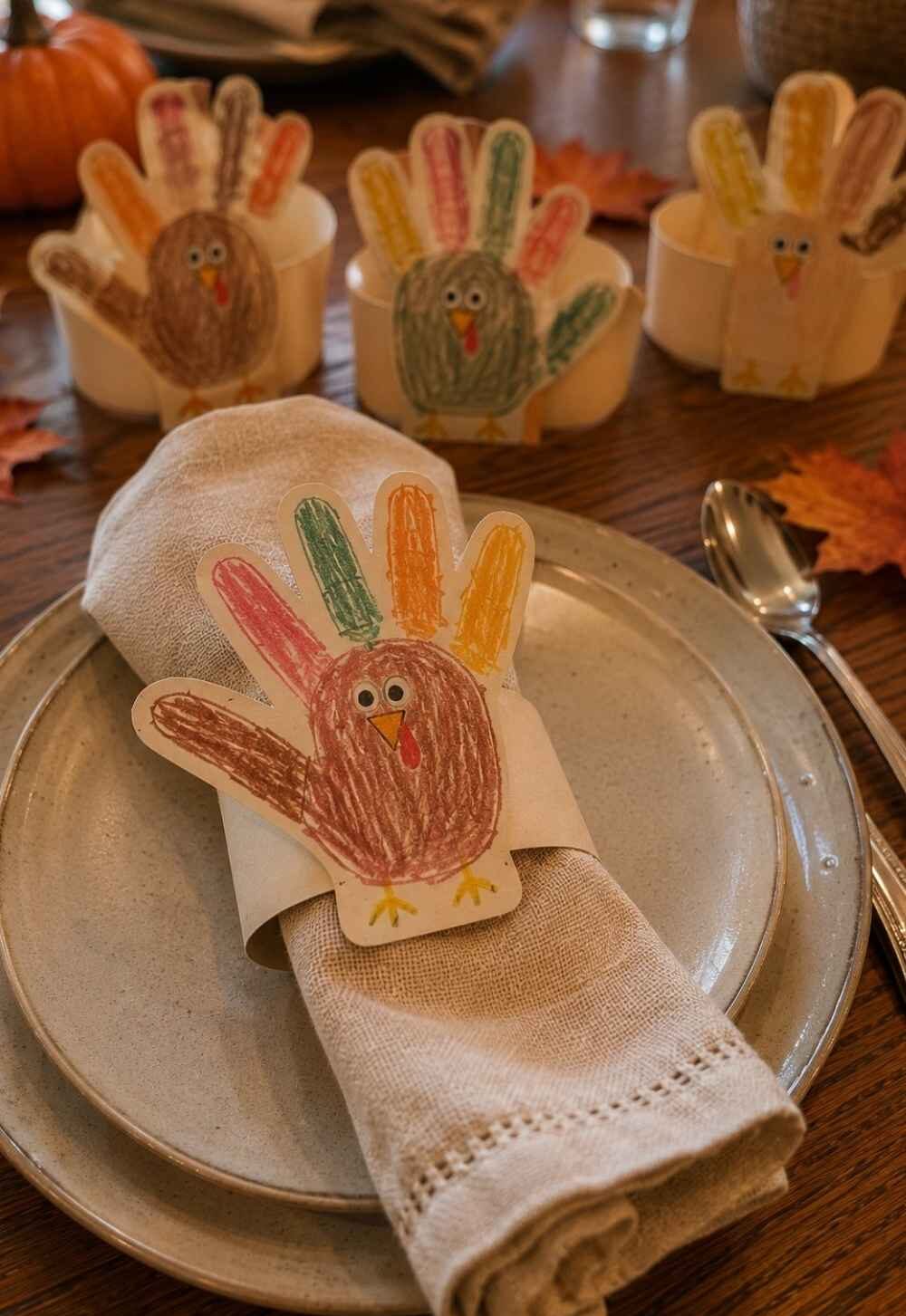 Handprint-Turkey-Napkin-Rings-Thanksgiving-Kids-Table-Activities