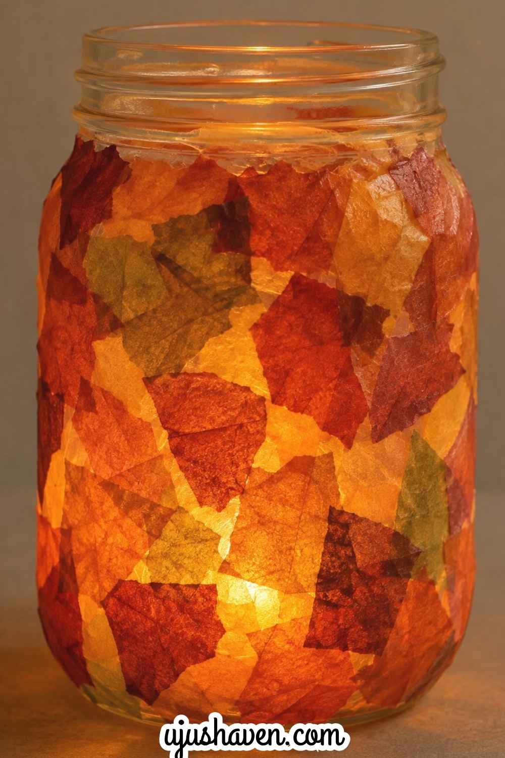 Mason-Jar-Leaf-Lantern-Easy-November-Crafts-for-Seniors.