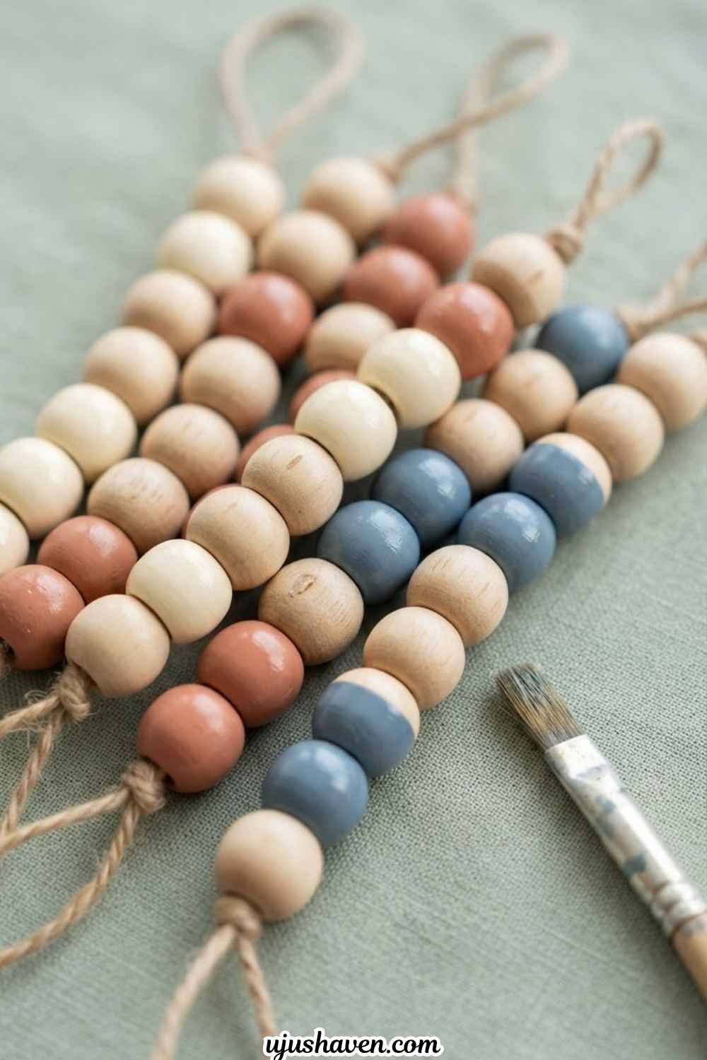 Painted-Wood-Bead-DIY-Wood-Bead-Christmas-Ornaments.