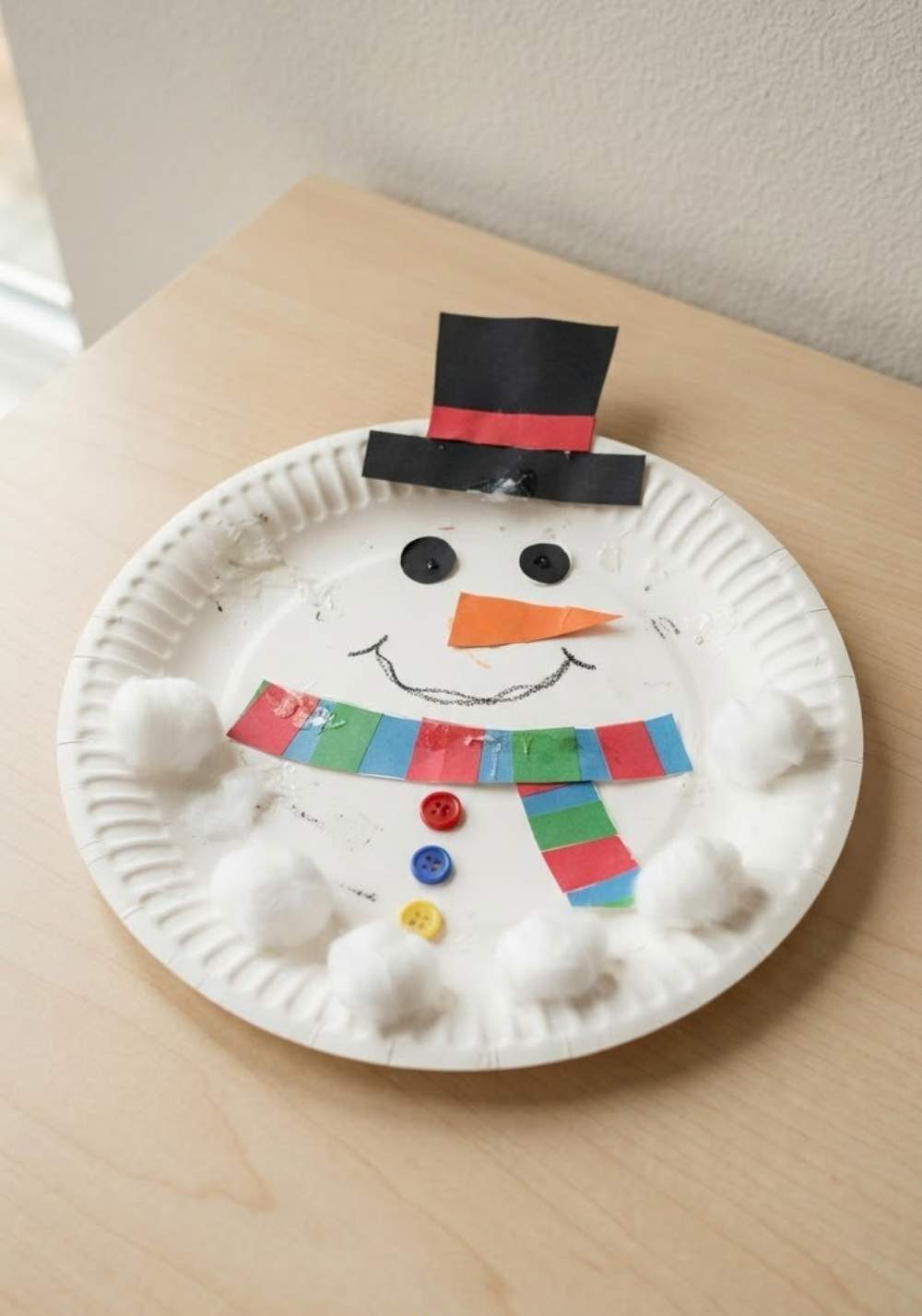 Paper-Plate-Easy-Christmas-Snowman-Crafts-For-Kids