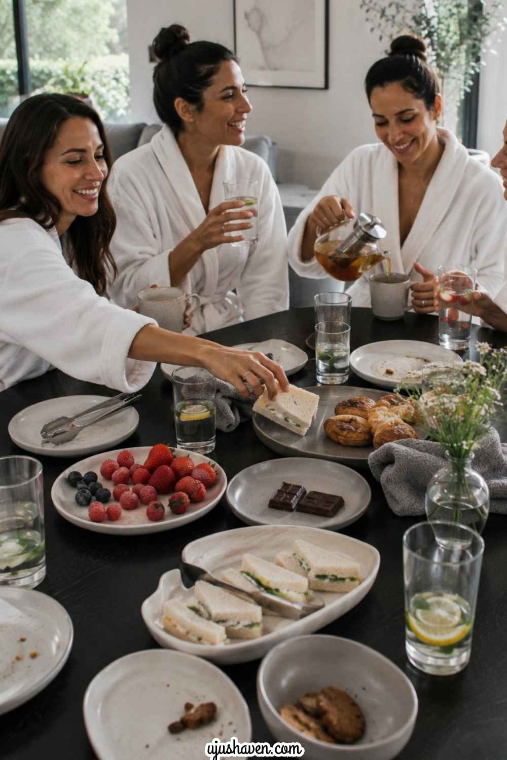 Set-Up-a-Cozy-Refreshment-Break-Spa-Party-Ideas-for-Women