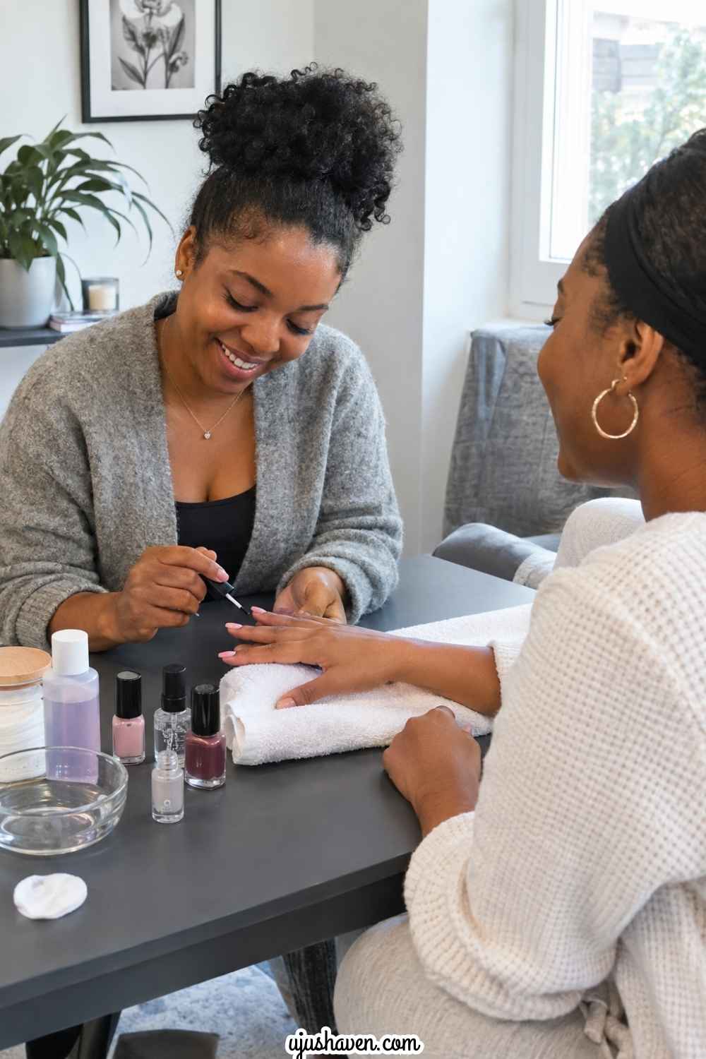 Set-Up-a-Mini-Manicure-Corner-Spa-Party-Ideas-for-Women