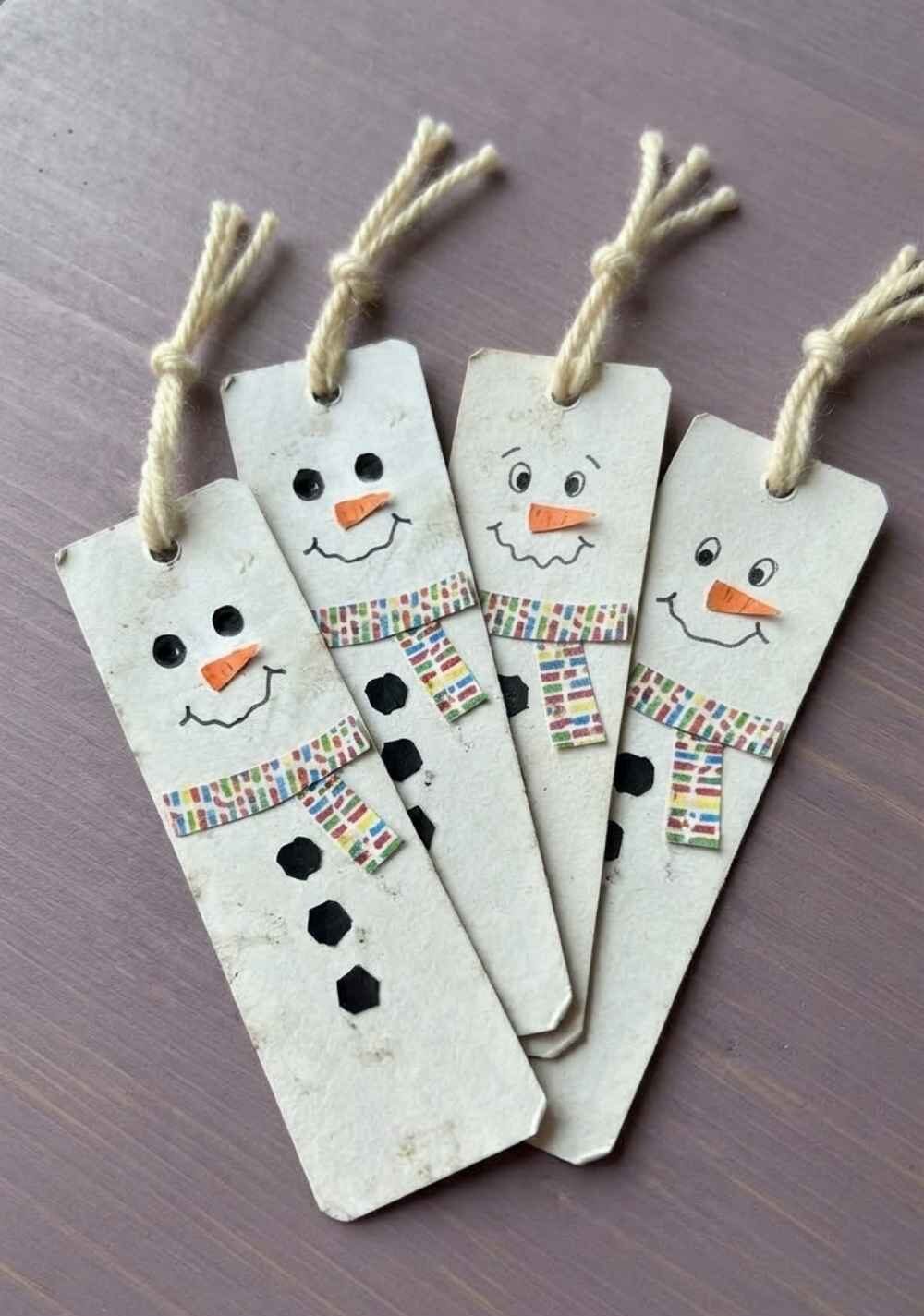 Snowman-Bookmark-Craft