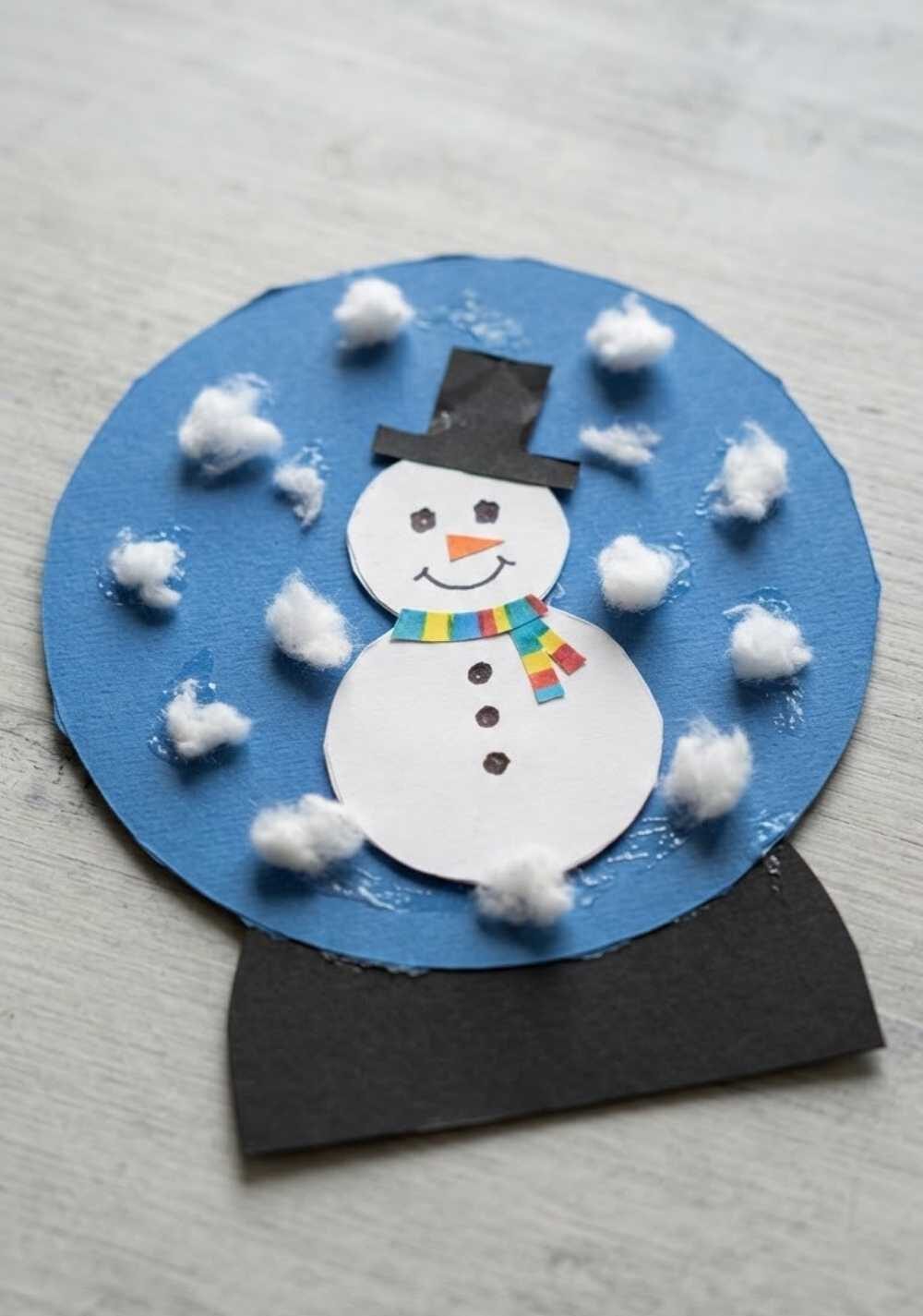 Snowman-Paper-Snow-Globe-Easy-Christmas-Snowman-Crafts-For-Kids