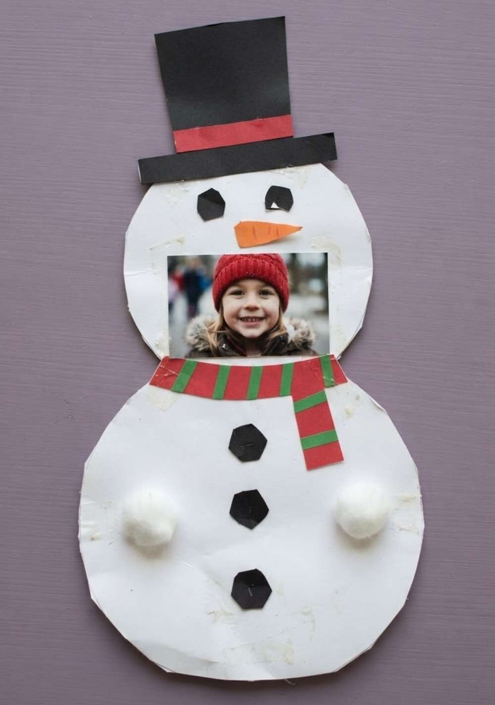 Snowman-Photo-Keepsake-Easy-Christmas-Snowman-Crafts-For-Kids