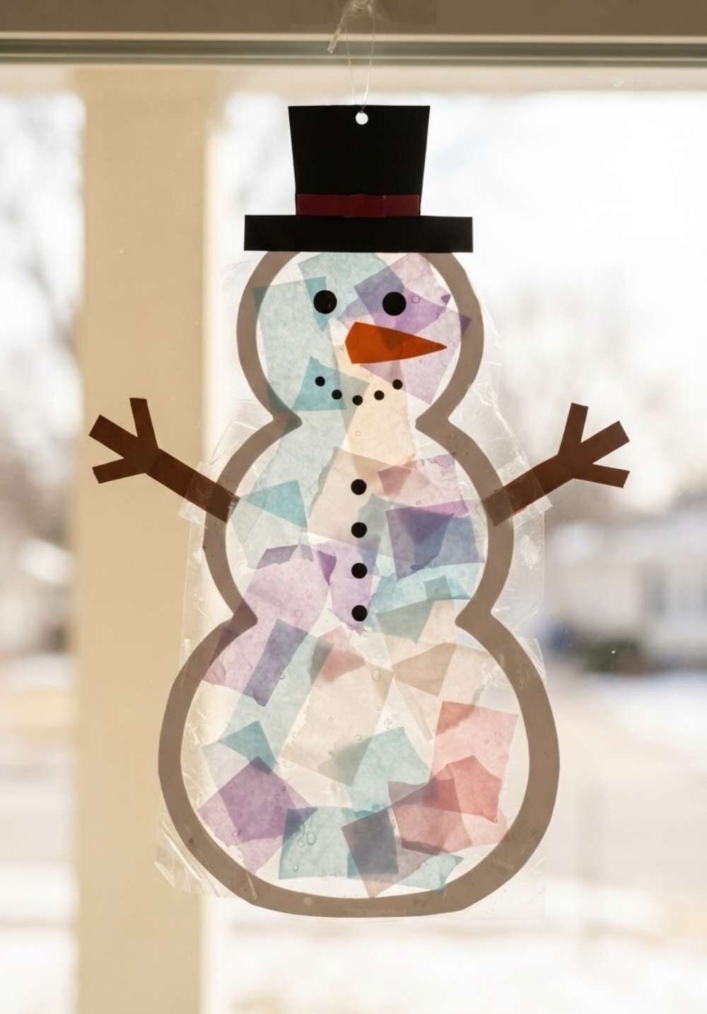 Snowman-Suncatcher-Craft