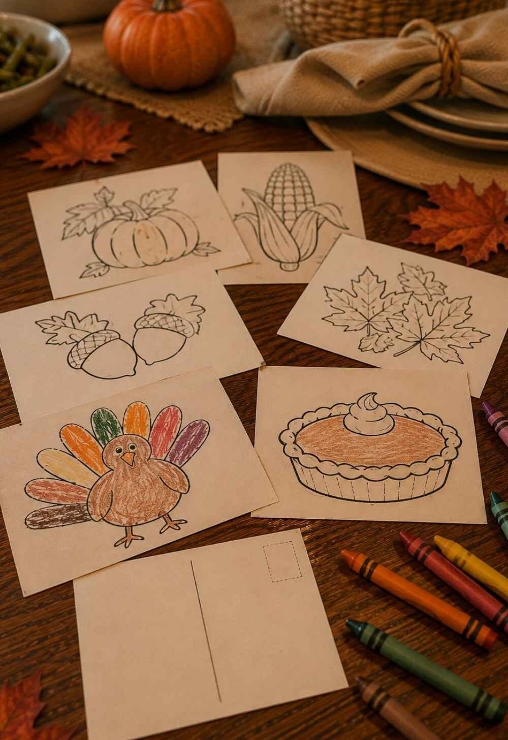 Thanksgiving-Coloring-Postcards
