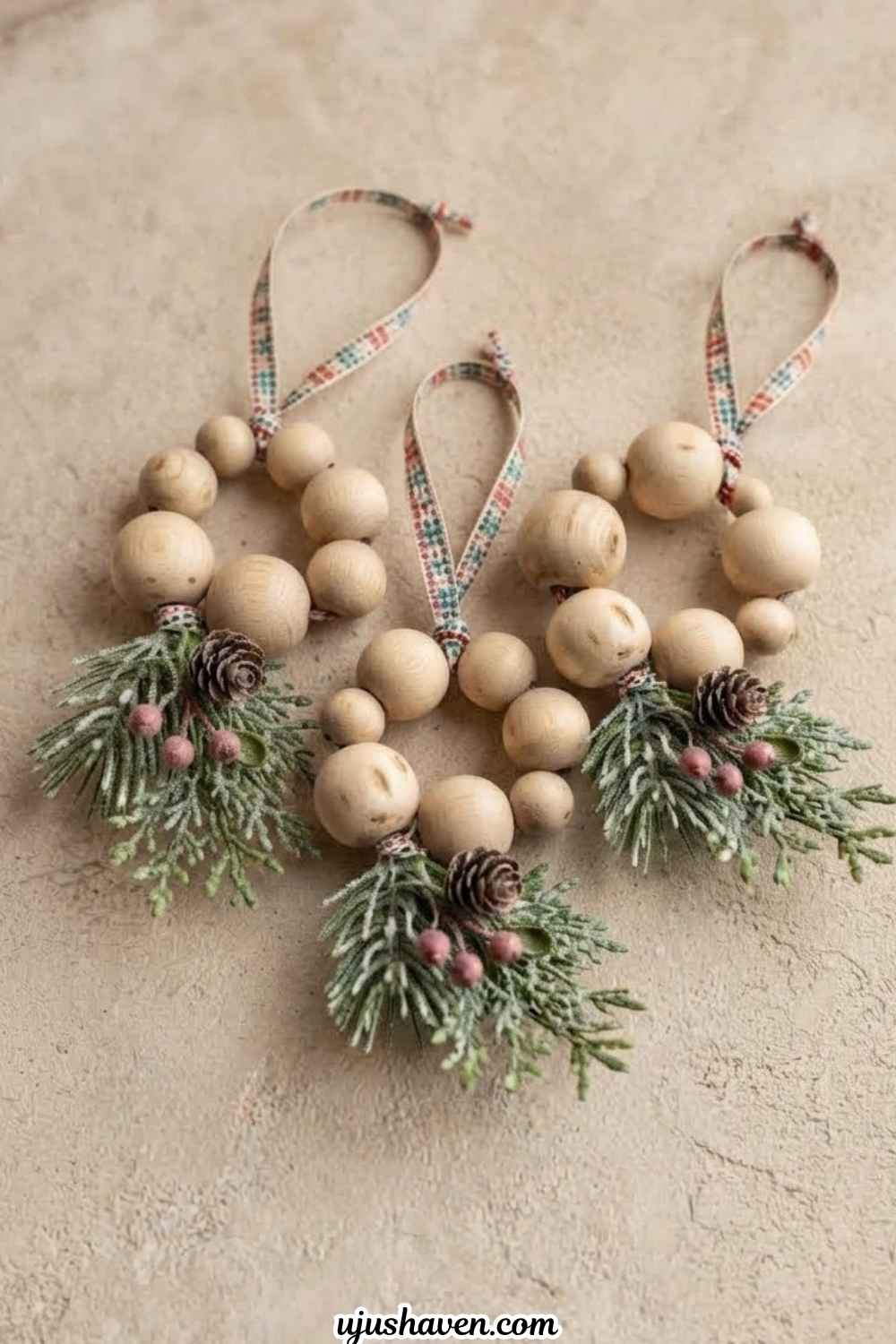Wood-Bead-and-Greenery-Sprig-Ornament
