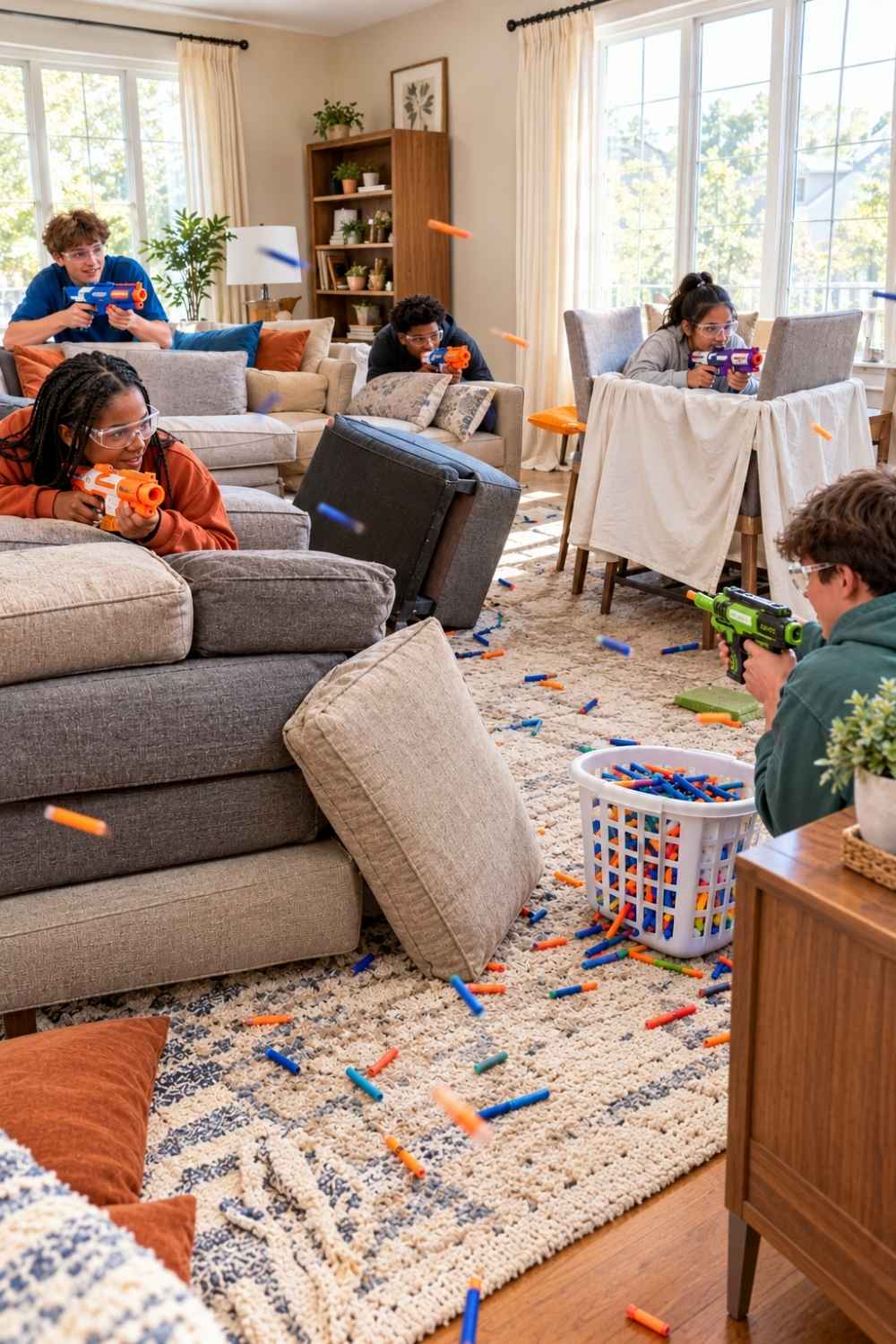 Indoor-Nerf-War-Indoor-Birthday-Party-Ideas-for-Teens