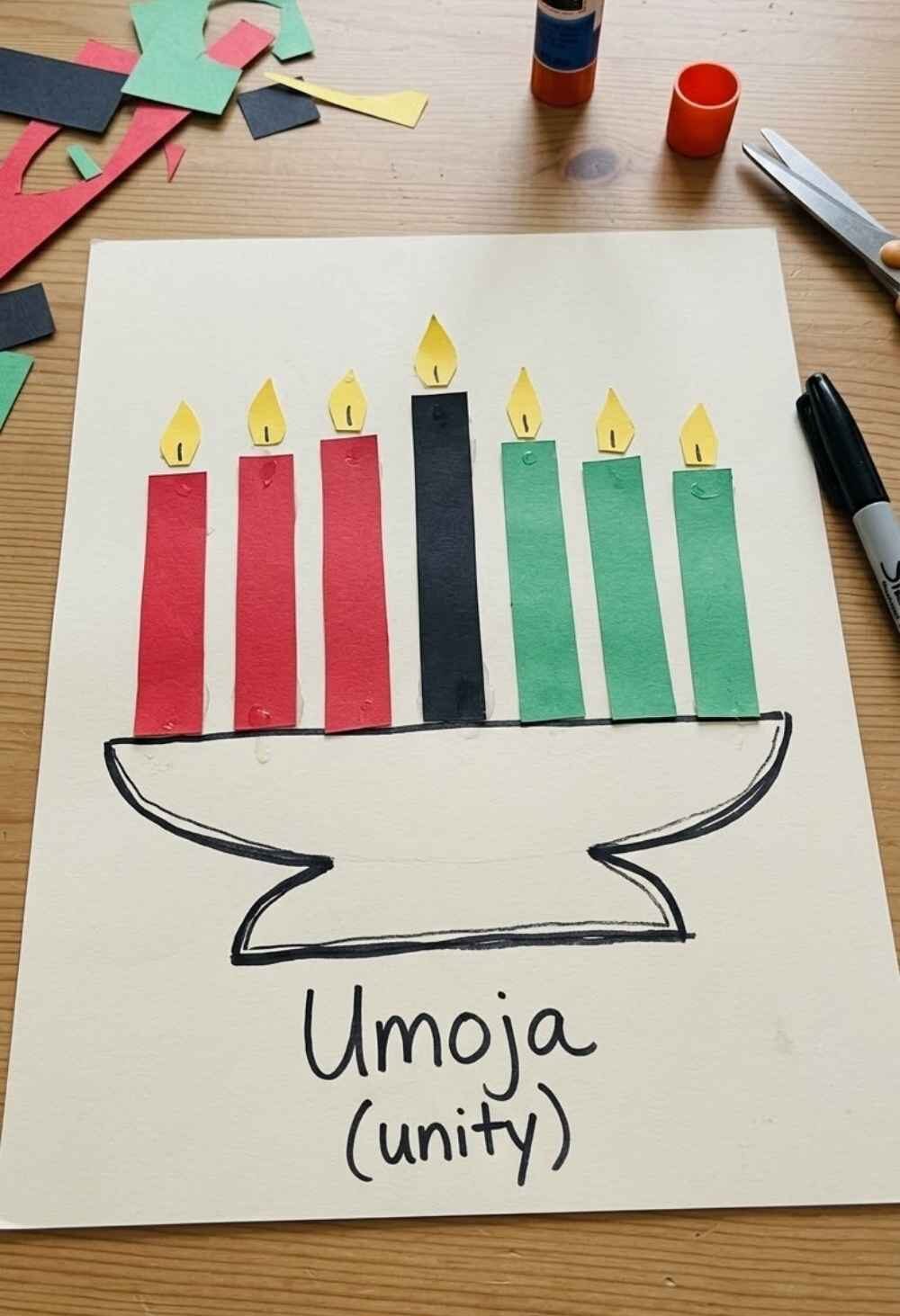 Kwanzaa-Inspired-Unity-Artwork-December-Crafts-for-Seniors